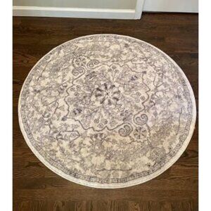 New Bohemian Round Area Rugs, Washable Small Round Rug 3ft Soft Non-Slip